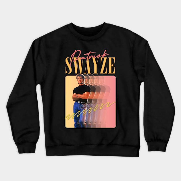 Patrick Swayze • • Retro Graphic Design Crewneck Sweatshirt by DankFutura